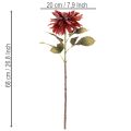 Konstgjord dahliablomma med lång stjälk, 68 cm | Floristik24.se