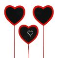 Floristik24 Dekorativt hjärta för märkning röd 9cm x 9cm 12st