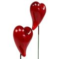 Floristik24 Dekorativa hjärtan att sticka röd 5cm 24st