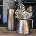 Floristik24 Dekorativ vas metall koppar dekorativ kanna dekorativ kanna B24cm H20cm