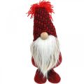 Floristik24 Deco Gnome Skägg Jul Gnome Deco Figur Röd H30cm