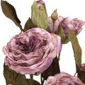 Floristik24 Deco rosbukett konstgjorda blommor rosbukett violett 45cm 3st