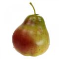 Floristik24 Deco päron grön röd, deco frukt, matdocka 11cm