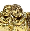 Floristik24 Dekorativ ängel sittande guld, blank 9cm 4st