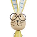 Floristik24 Dekorativ kanin med glasögon Påskdekoration trä metall Påskhare 29cm 2st