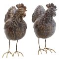 Floristik24 Deco kycklingar dekorativ figur trädgårdsfigur kyckling vintage H17cm 2st