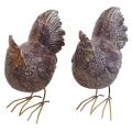 Floristik24 Deco kycklingar dekorativ figur trädgårdsfigur kyckling vintage H17cm 2st