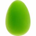 Floristik24 Dekorativt påskägg grönt H25cm påskdekoration flockade dekorativa ägg