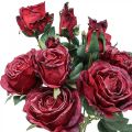 Floristik24 Deco rosor röda konstgjorda rosor sidenblommor 50cm 3st