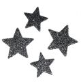 Floristik24 Dekorativa stjärnor för spridning 4-5cm svart 40st