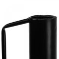Floristik24 Dekorativ vas metall svart handtag dekorativ kanna 14cm H28,5cm