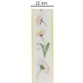 Presentband med Bellis blommönster för hantverk och förpackning, 25 mm x 20 m | Floristik24.se