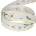 Presentband med Bellis blommönster för hantverk och förpackning, 25 mm x 20 m | Floristik24.se
