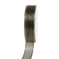 Floristik24 Dekorativ tejp med lurexränder svart 25mm 20m