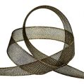 Dekorativ tejp med lurexränder svart 25mm 20m | Floristik24.se