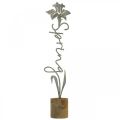 Floristik24 Metall dekorativa blommor träställ bokstäver Spring 6x9,5x39,5cm