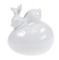 Floristik24 Dekorativ figur kanin på äggvita 8,5cm 2st