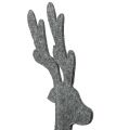Floristik24 Dekorativa figurhjortar av filt 60 cm grå