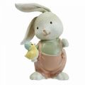 Floristik24 Deco figurer deco kanin kanin barn med kycklingar H11cm 2st