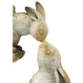 Floristik24 Dekorativa figurer mamma kanin med barn kanin grå brun H35cm
