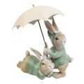 Floristik24 Deco figurer kanin par Deco kaniner med paraply H22cm