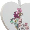 Floristik24 Dekorativt hjärta för upphängning, hjärta tomte hänge dekoration 12cm 6st