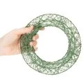 Grön dekorativ krans av trådnät för gör-det-själv-projekt, 19 cm, 2 stycken | Floristik24.se