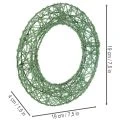 Grön dekorativ krans av trådnät för gör-det-själv-projekt, 19 cm, 2 stycken | Floristik24.se