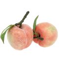Floristik24 Deco frukt persika rosa Ø8cm L10cm 4st
