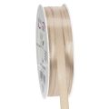 Floristik24 Smalt beige presentband, fint band för förpackning, 10 mm brett, 50 m långt