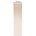 Dekorativt band satinband taftband beige 15mm 50m | Floristik24.se