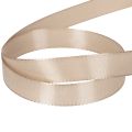 Dekorativt band satinband taftband beige 15mm 50m | Floristik24.se