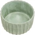 Floristik24 Dekorativ skål grön keramik retro randig Ø20cm H11cm