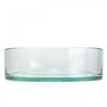 Dekorativ skål glasglasskål rund platt klar Ø15cm H5cm