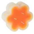 Floristik24 Tre-vekar ljus vit orange i form av en blomma Ø11,5cm H4cm