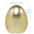 Floristik24 Keramiska ägg gyllene, ädel påskdekoration, prydnadsföremål ägg metallic H16.5cm Ø13.5cm