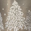 Dekorativ hink med granar och trähandtag, 13 cm | Floristik24.se