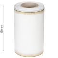 Elegant moiré-kransband med guldkant, bröllopsdekoration, sorgband, vitt 150 mm x 25 m | Floristik24.se
