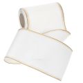 Elegant moiré-kransband med guldkant, bröllopsdekoration, sorgband, vitt 150 mm x 25 m | Floristik24.se
