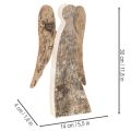 Ängelfigur av trä med björkbark, 30 cm | Floristik24.se