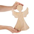 Dekorativ träängelfigur av ljust naturträ, juldekoration, 30 cm | Floristik24.se