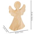 Dekorativ träängelfigur av ljust naturträ, juldekoration, 30 cm | Floristik24.se