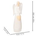 Ängelfigur med hjärtdekoration i krämvitt, 23 cm | Floristik24.se