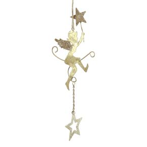 Floristik24 Ängelhänge stjärna juldekoration att hänga H28cm 3st