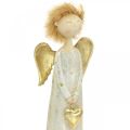Floristik24 Dekorativ figurängel med hjärta guld Julängel 11,5 × 7,5 × 37cm