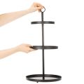 Runt serveringsställ i metall med tre nivåer för bordsdekoration i flera nivåer, 61 cm | Floristik24.se