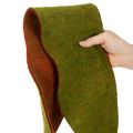 Ullfiltband som tvåfärgat krukband för blomsterdekorationer, grönt/rött, 15 cm x 5 m | Floristik24.se