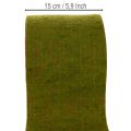 Ullfiltband som tvåfärgat krukband för blomsterdekorationer, grönt/rött, 15 cm x 5 m | Floristik24.se