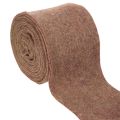 Floristik24 Tvåfärgad filttejp av ullfilt, 100 % ull, lila/brun, 15 cm x 5 m