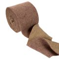 Tvåfärgad filttejp av ullfilt, 100 % ull, lila/brun, 15 cm x 5 m | Floristik24.se